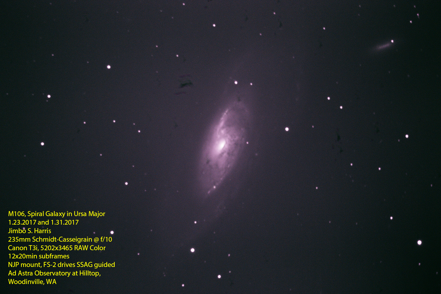 M106, Spiral Galaxy in Ursa Major